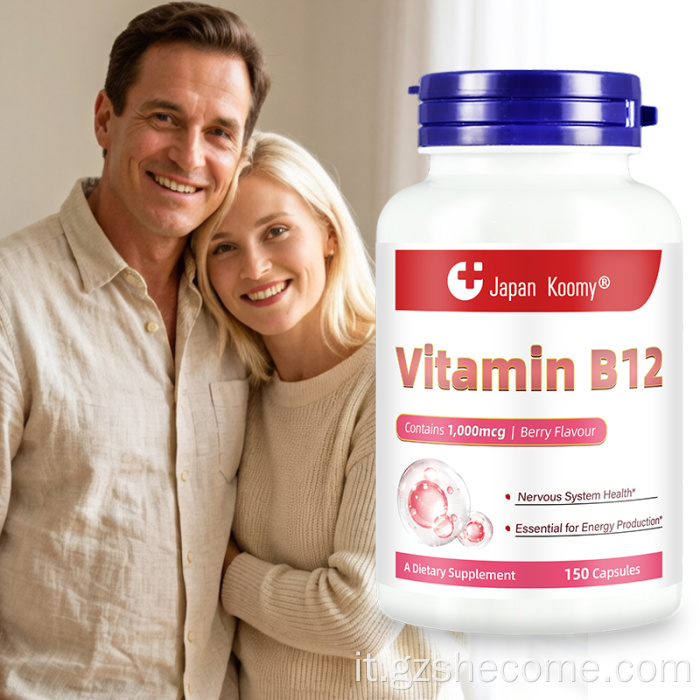 Shecome Vitamina B12 Capsule Supporto energetico del sistema nervoso